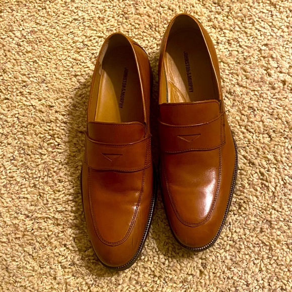 Johnston and Murphy Tan Leather Dress Loafers main image 5